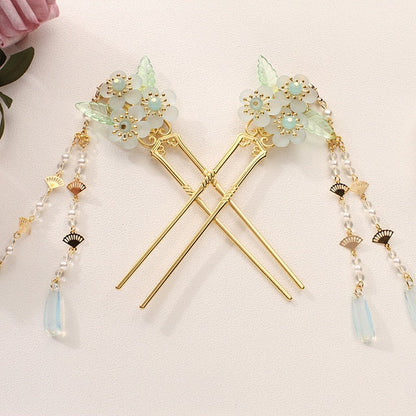 XPZTM 1PC Classical Tassel Hairpin Chinese Headdress Hanfu Hair Sticks Jewelry Ornaments Chinese Ancient Style Hair Accessories ханьфу