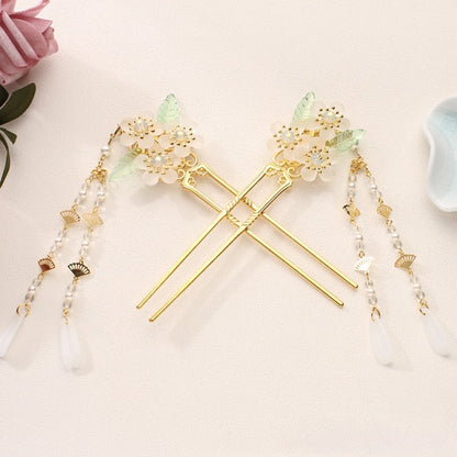 XPZTM 1PC Classical Tassel Hairpin Chinese Headdress Hanfu Hair Sticks Jewelry Ornaments Chinese Ancient Style Hair Accessories ханьфу